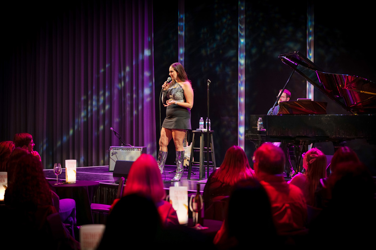 Comedian Cat Cohen performed as part of the Club Hancher series in Strauss Hall on November 30, 2023