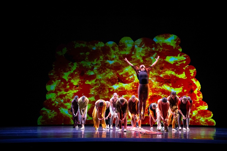 UI Dance students perform in Cempasúchil by Eloy Barragán and Mariana Tejeda as part of Dance Gala