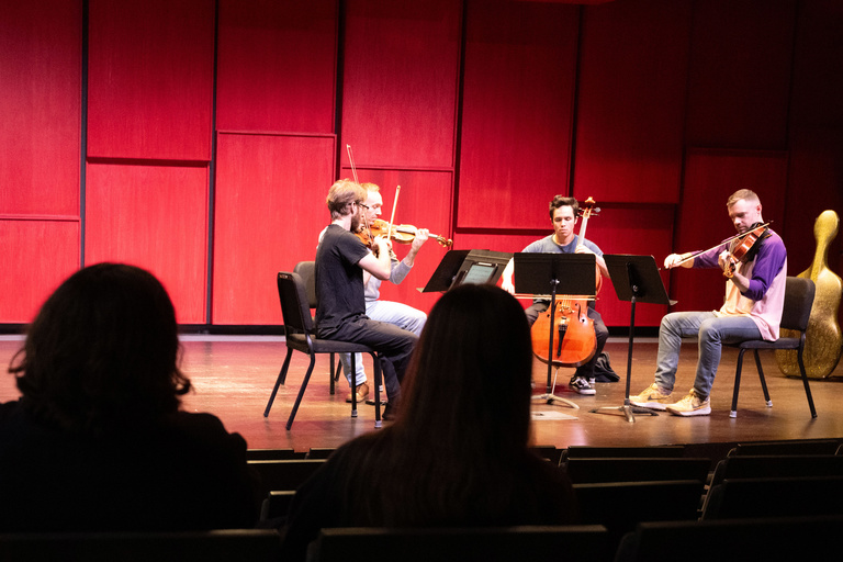 JACK Quartet conducted a master class with students from the UI School of Music