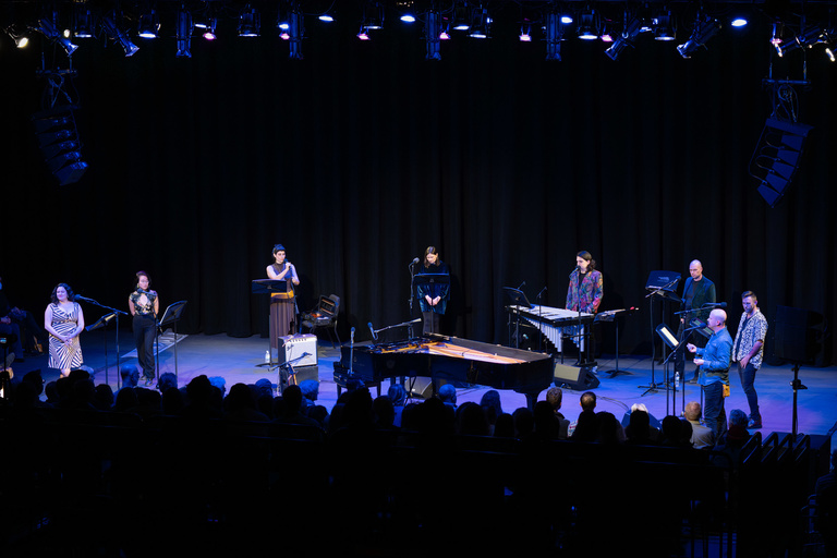 Vocal ensemble Roomful of Teeth performs on November 16, 2023