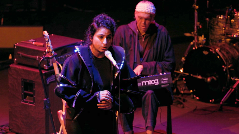 Love in Exile (Arooj Aftab, Vijay Iyer, and Shahzad Ismaily) perform as part of Infinite Dream on October 12, 2023