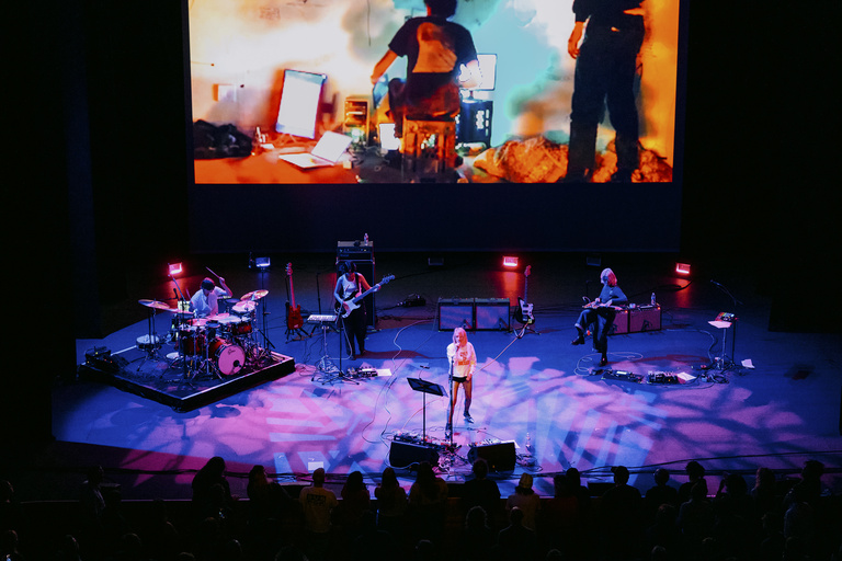 Kim Gordon performing as part of Mission Creek Festival at Hancher