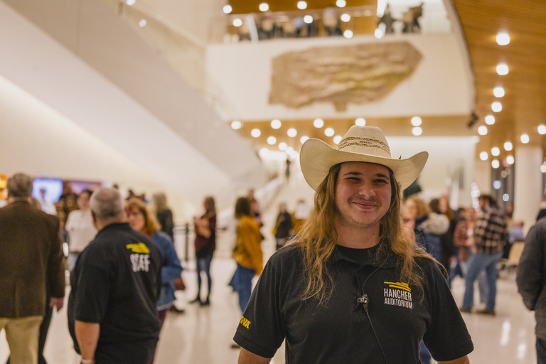 Hancher ushers before a show