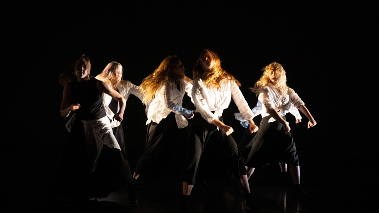 UI Dance students presented work inspired by text by the Fall residents of the International Writing Program in a program called Uncharted Myths, as part of Infinite Dream